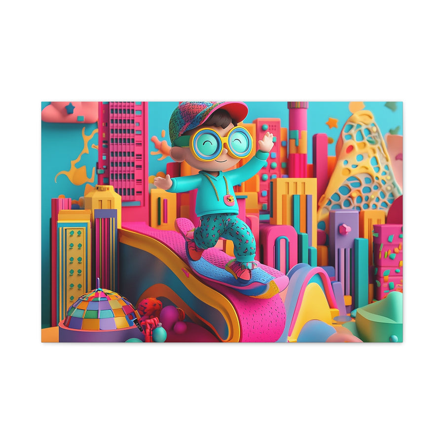 Slide Rider Canvas Print